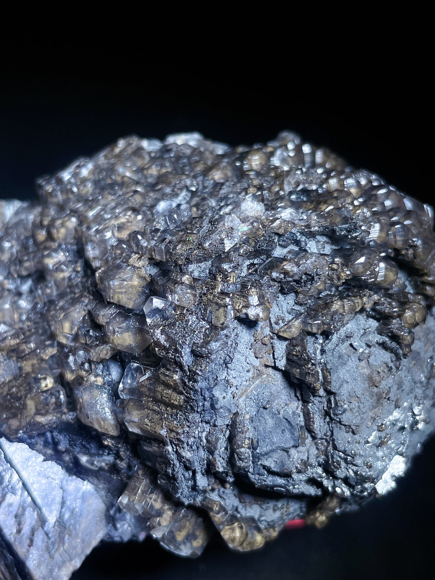 Black matrix calcite specimen origin Fujian China