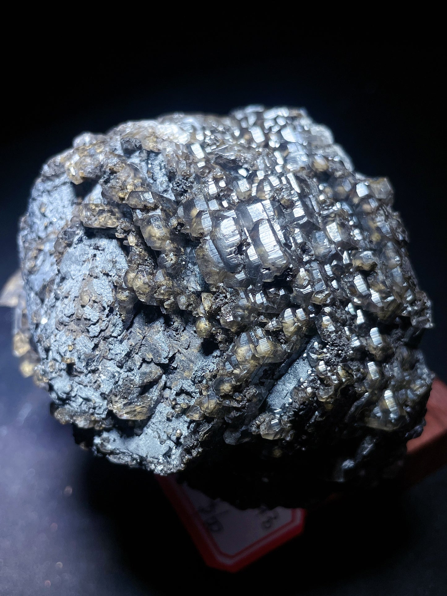 Black matrix calcite specimen origin Fujian China
