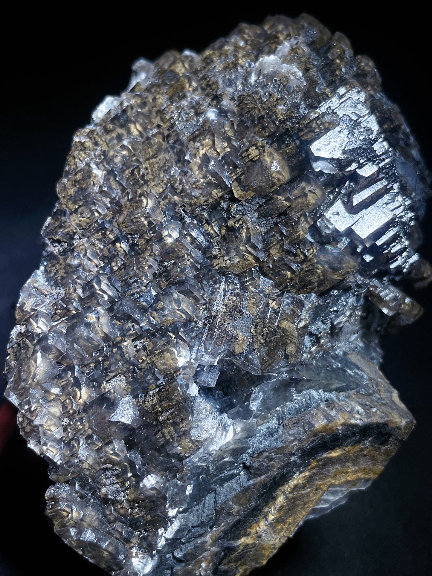 Black matrix calcite specimen origin Fujian China