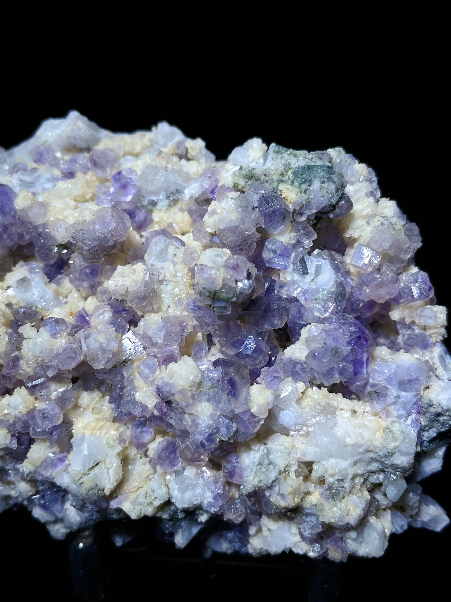 purple fluorite with dolomite specimen Jiangxi China