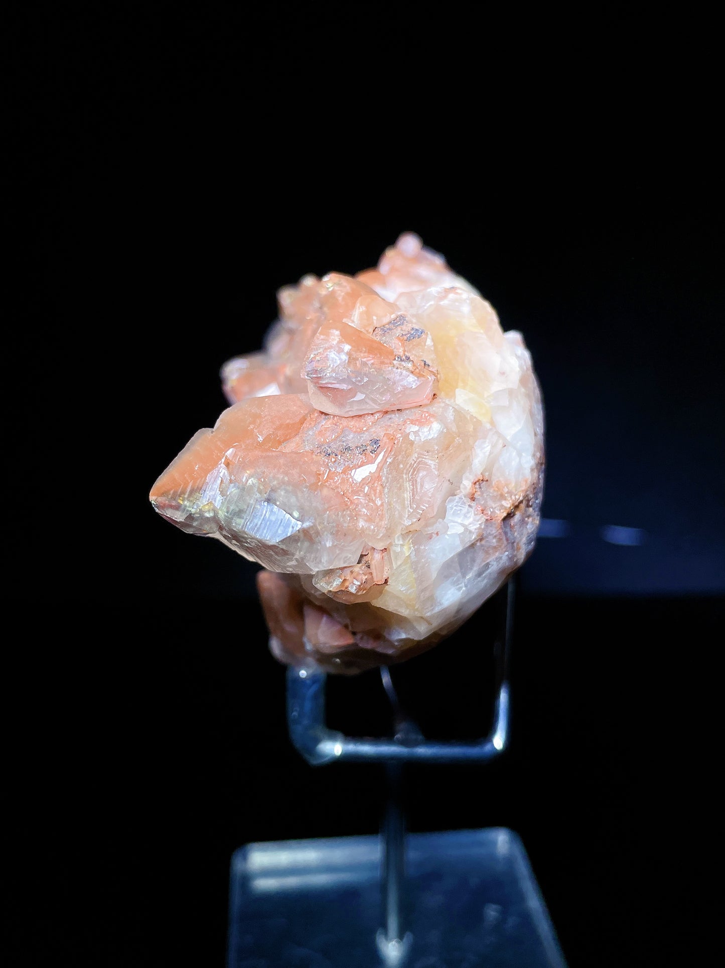 red calcite with pyrite specimen Hubei China