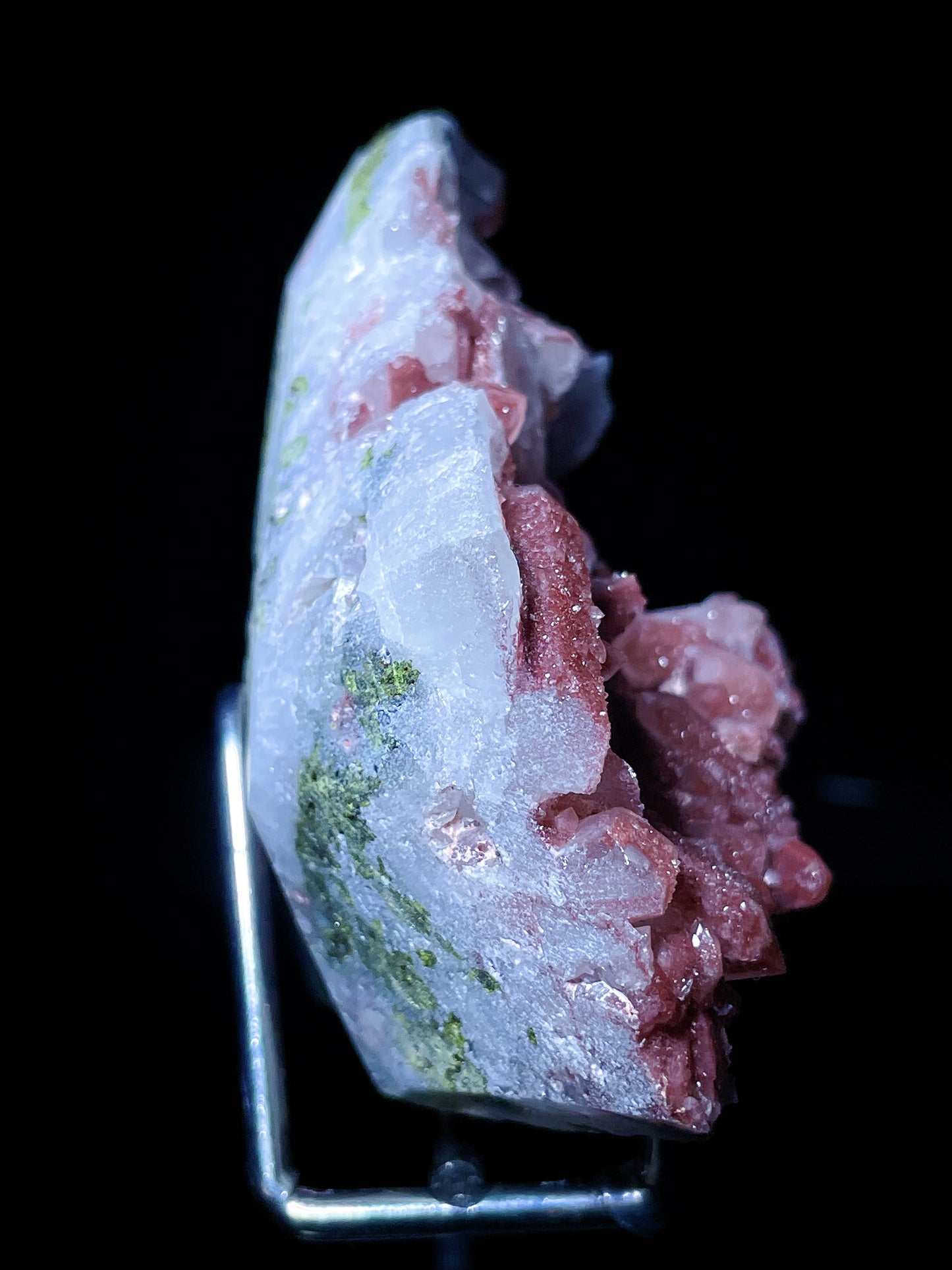 red quartz with epidote specimen Inner Mongolia