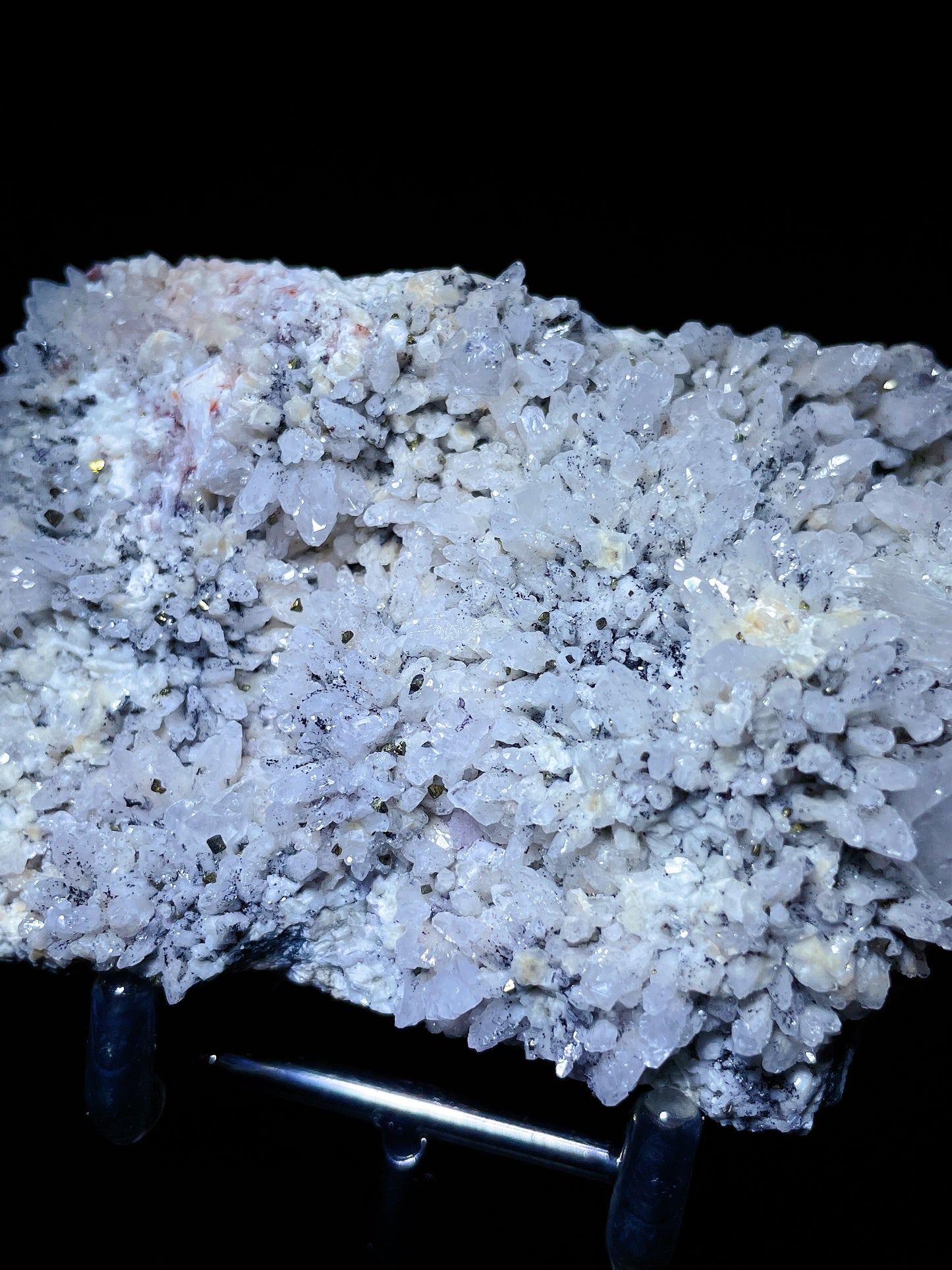 feather calcite with pyrite specimen Hubei China