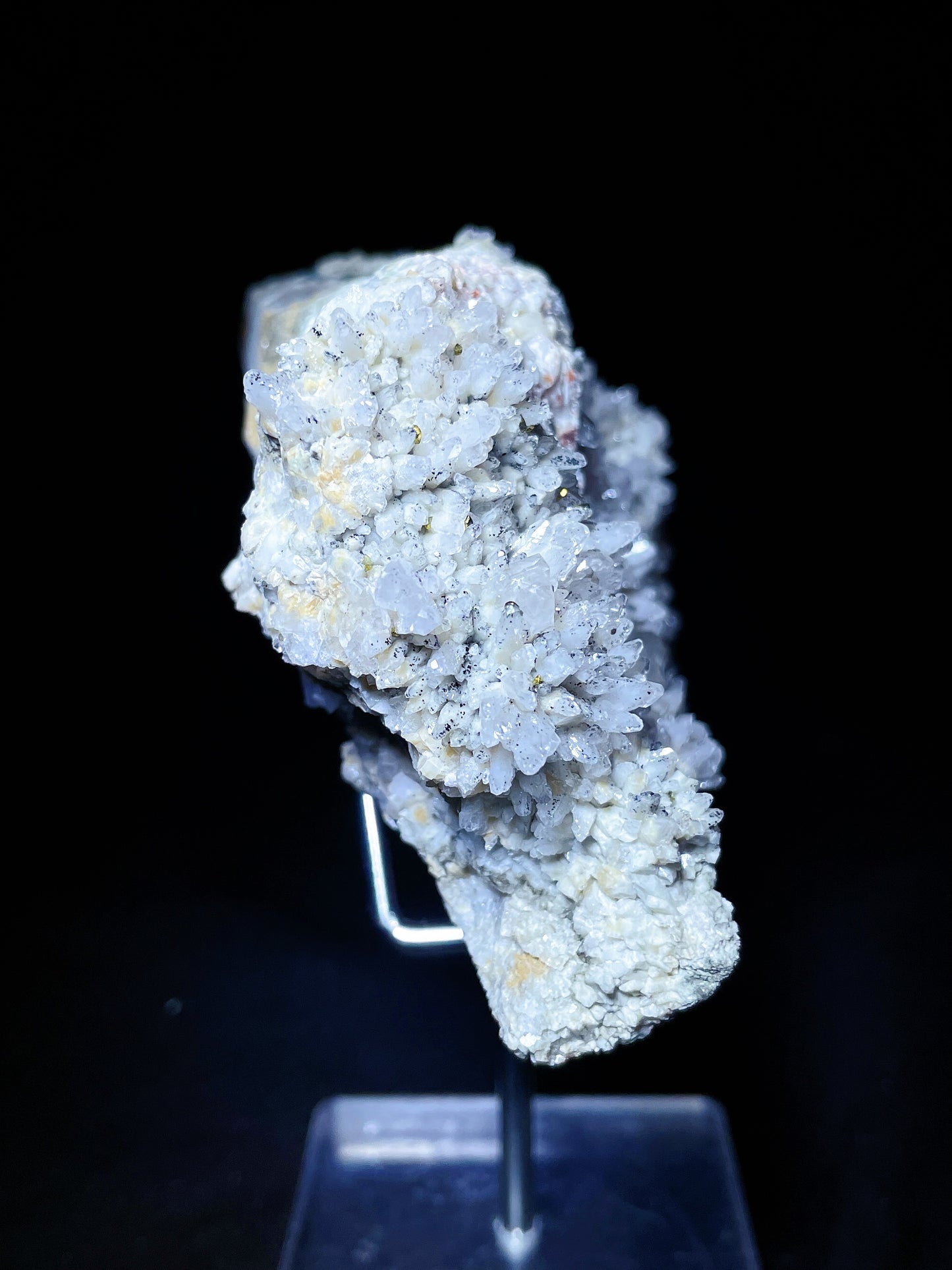 feather calcite with pyrite specimen Hubei China