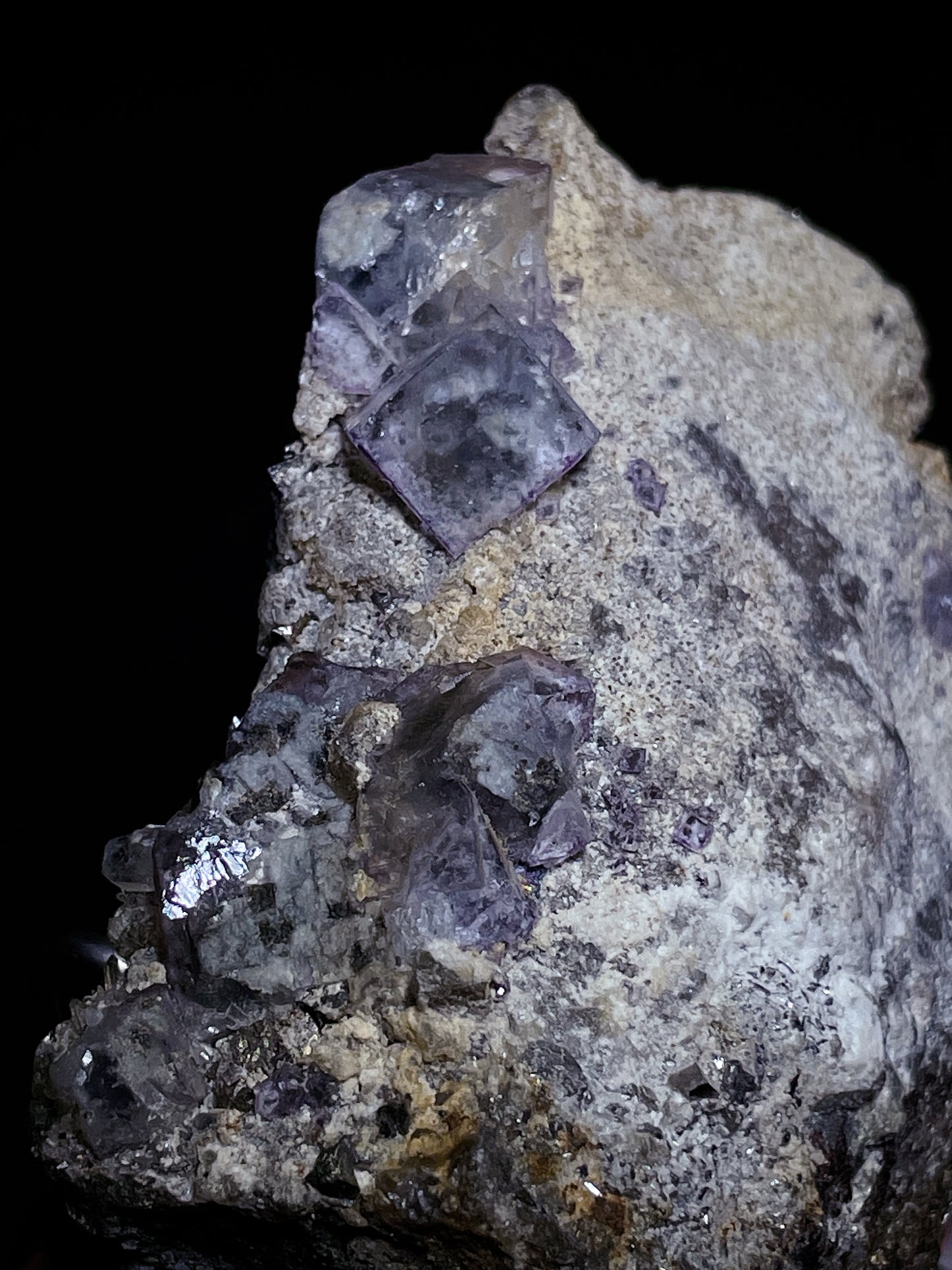 Fluorite with pyrite quartz specimen origin Fujian China