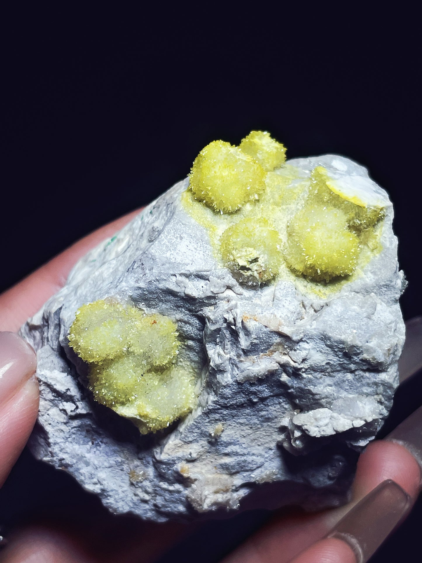 Yellow selenite specimen origin Guizhou China