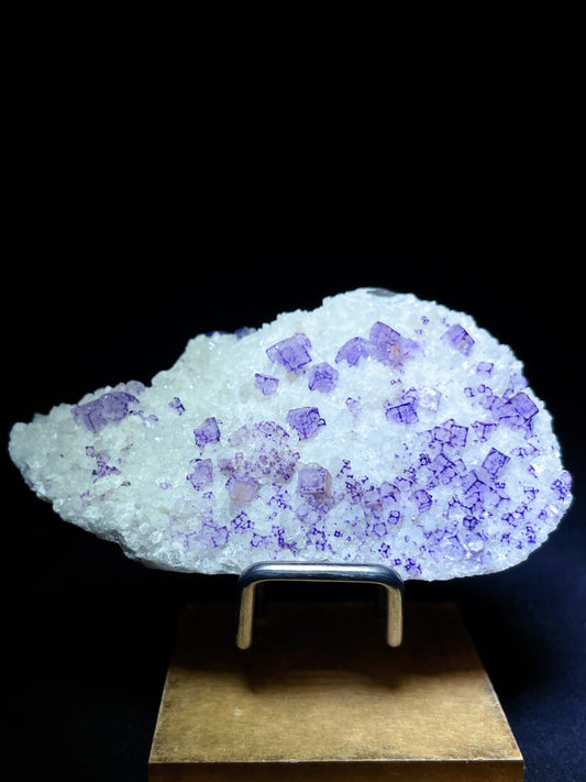 purple fluorite with quartz specimen Fujian China