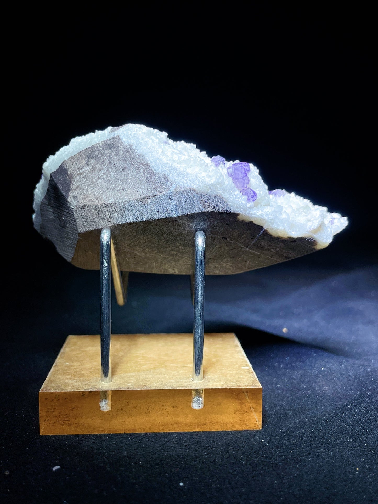 purple fluorite with quartz specimen Fujian China
