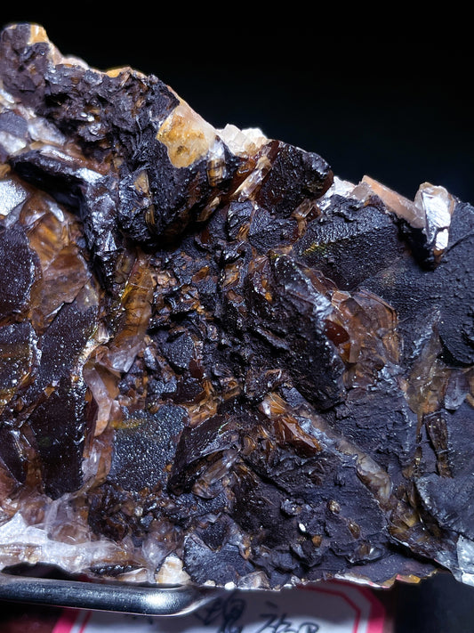 Black rose calcite specimen origin Hubei China