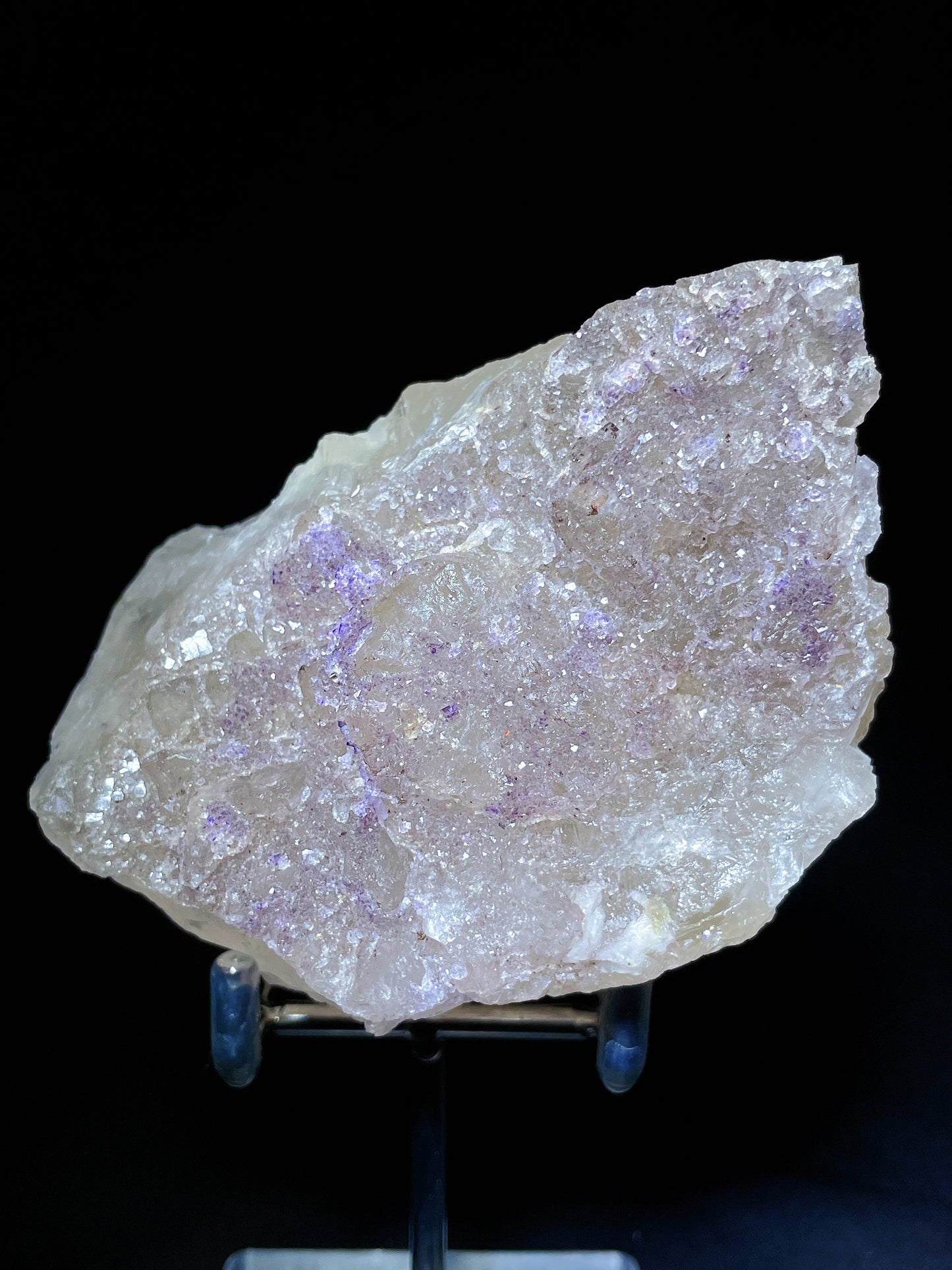 petroleum quartz with purple fluorite specimen Xinjiang China