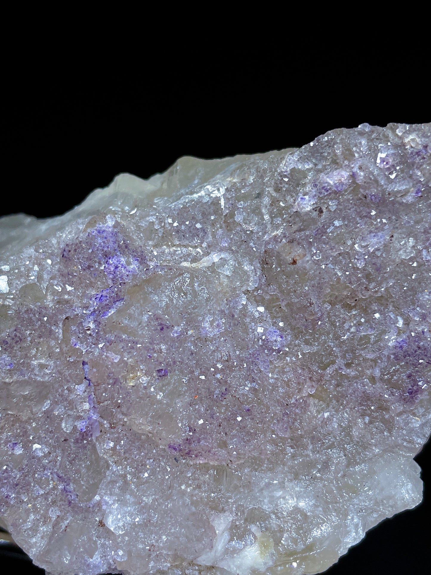 petroleum quartz with purple fluorite specimen Xinjiang China