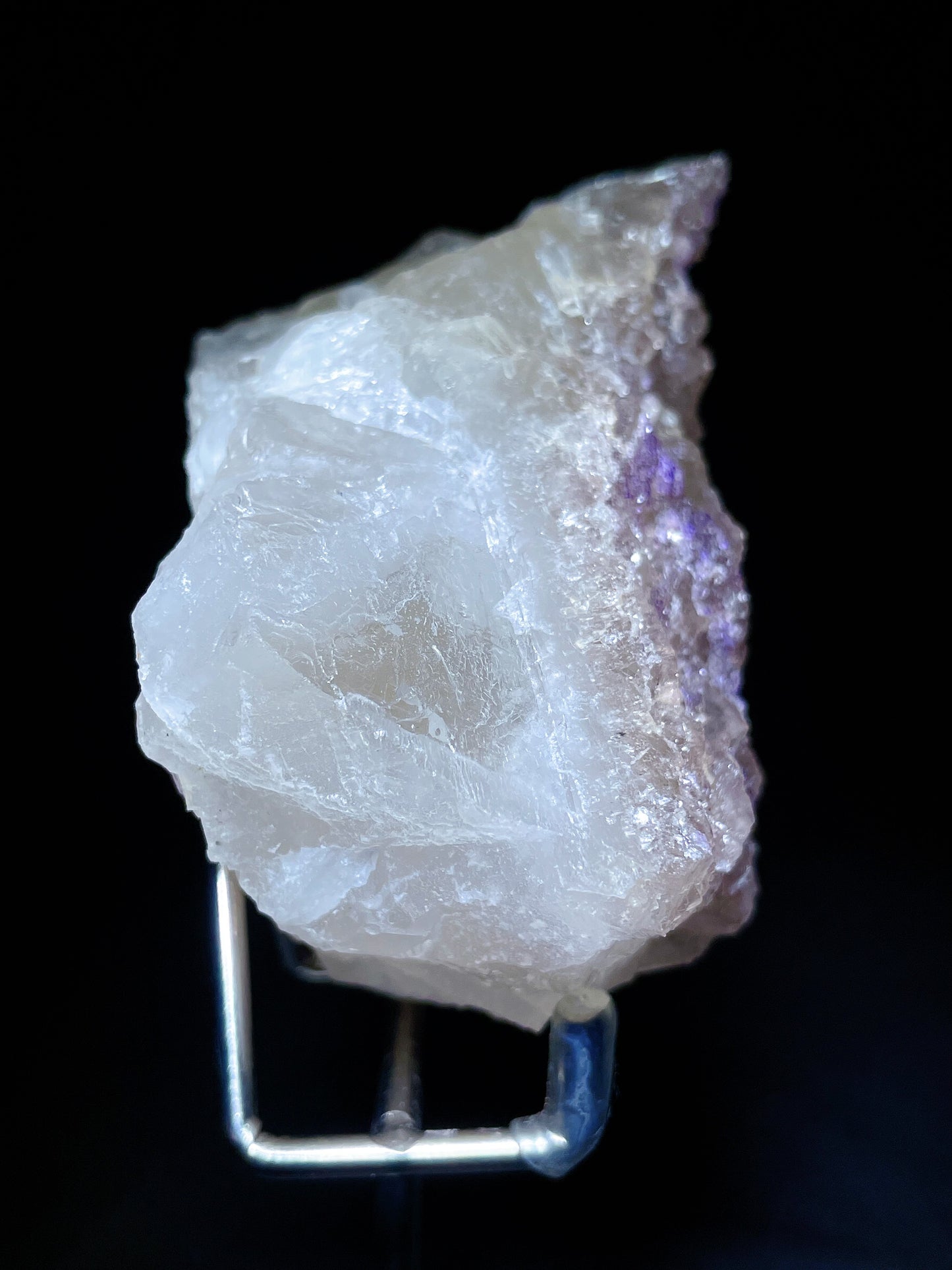 petroleum quartz with purple fluorite specimen Xinjiang China