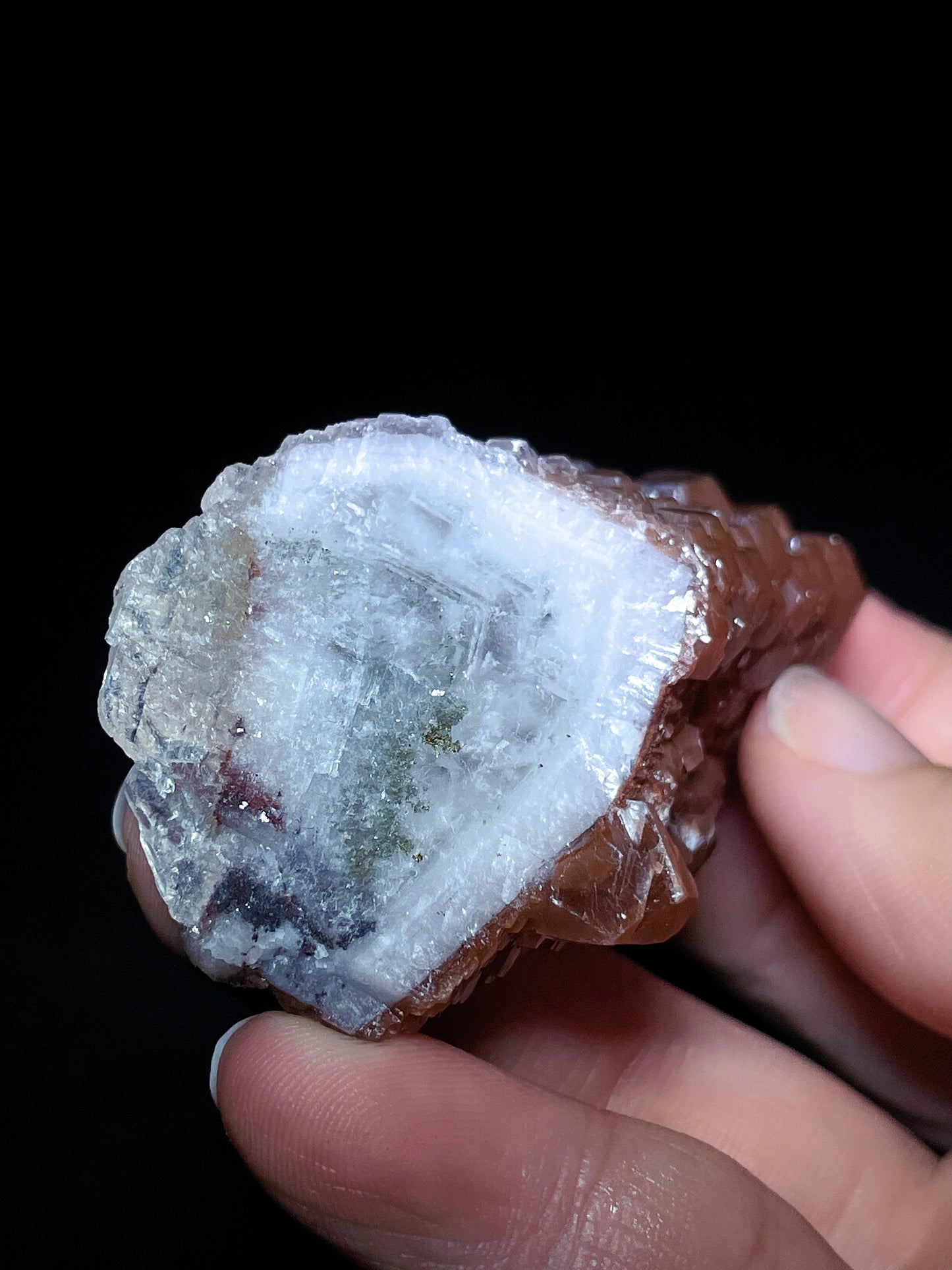 red pagoda calcite specimen Hunan China