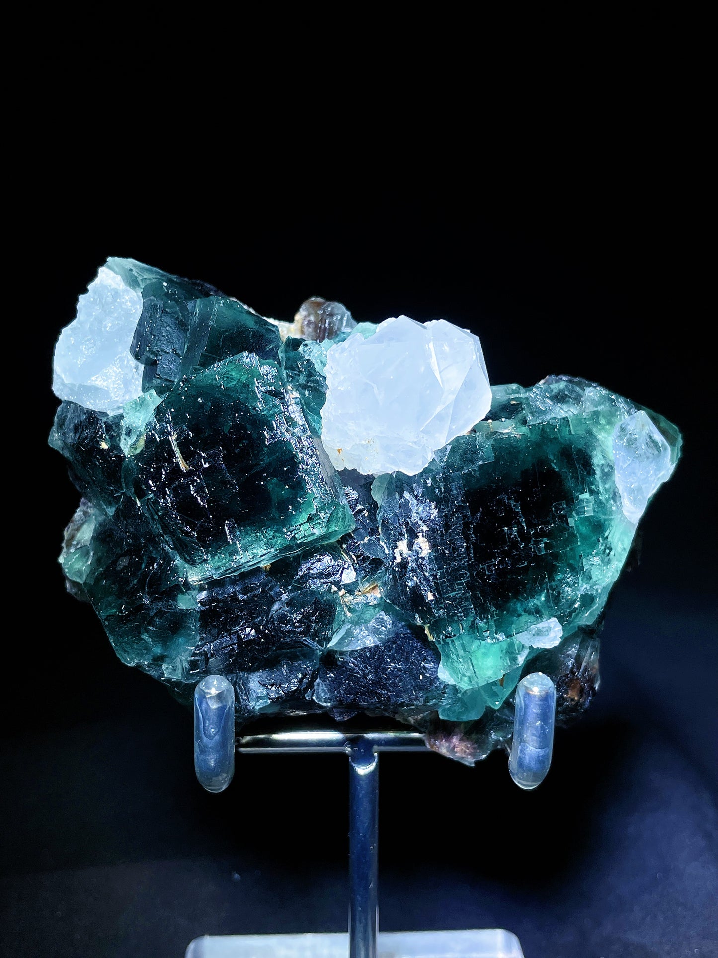 green fluorite with quartz specimen Namibia