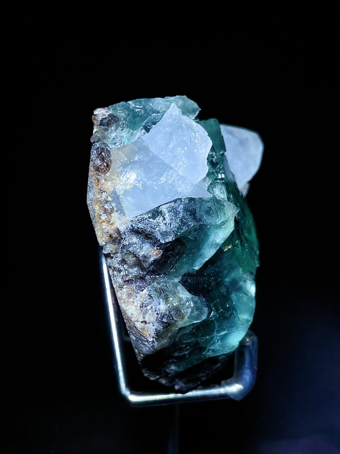 green fluorite with quartz specimen Namibia