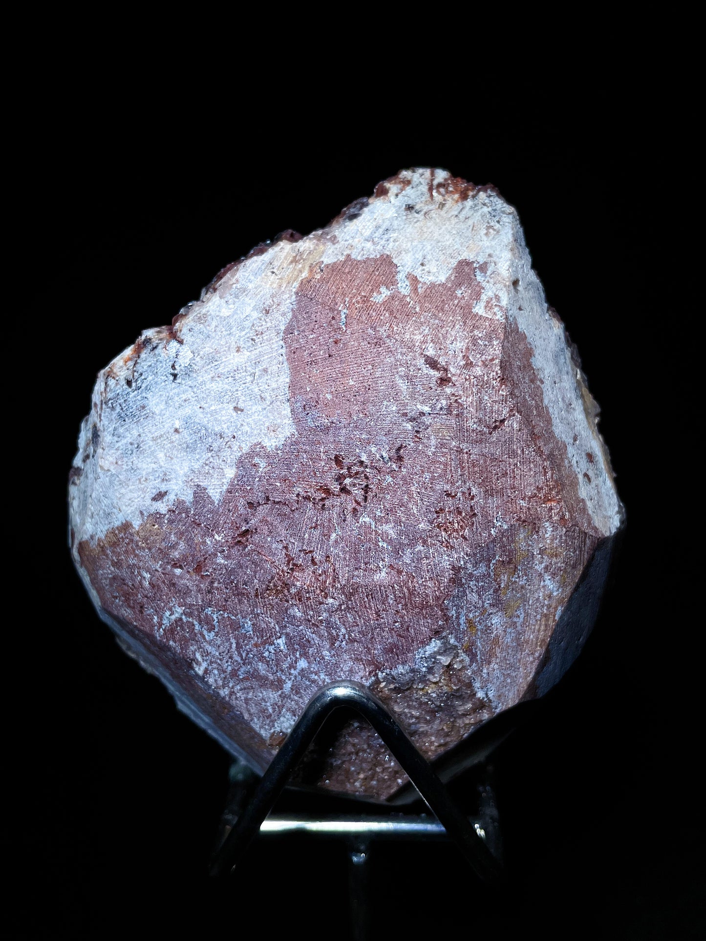red calcite with pyrite specimen Hubei China