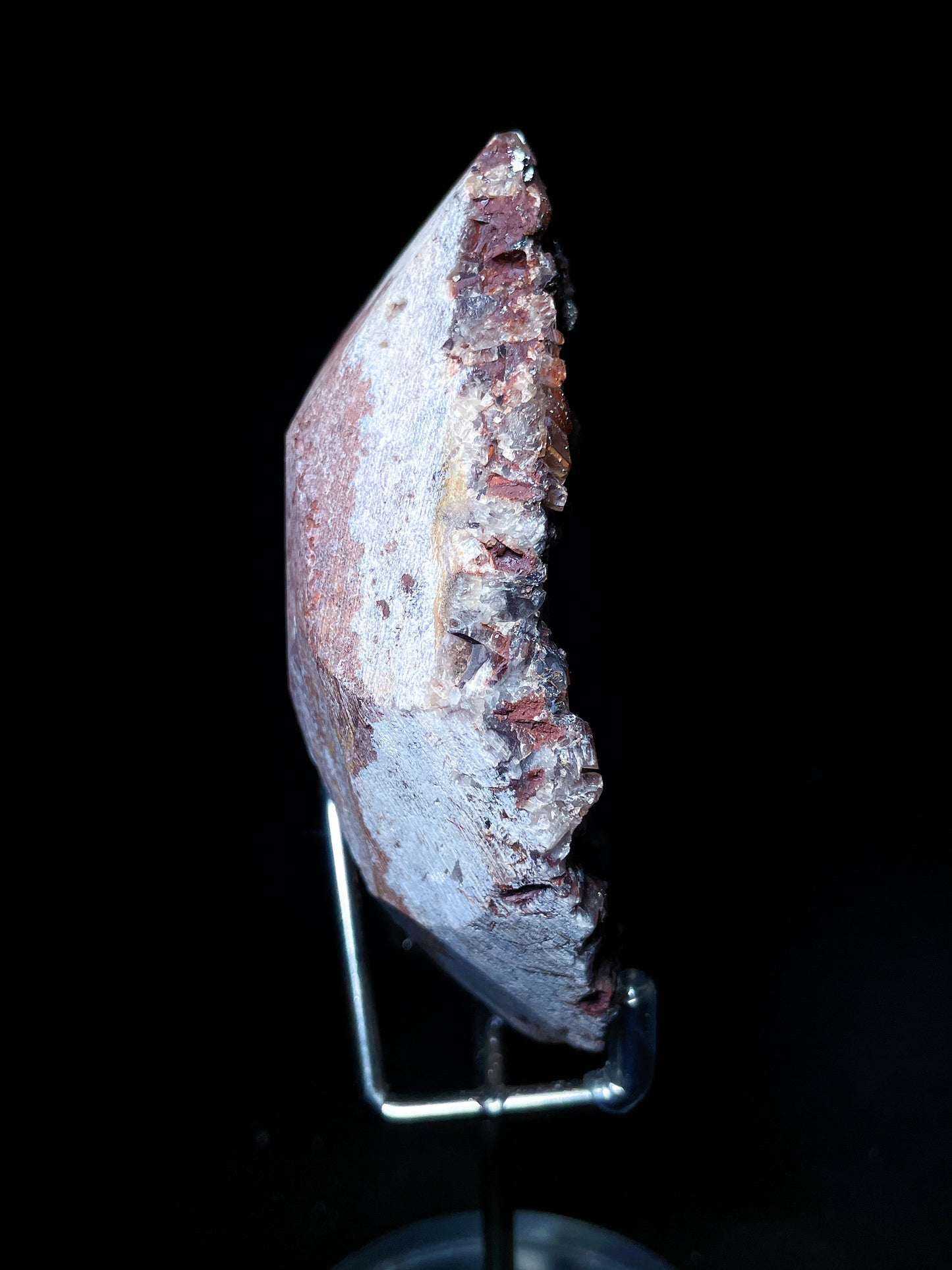 red calcite with pyrite specimen Hubei China