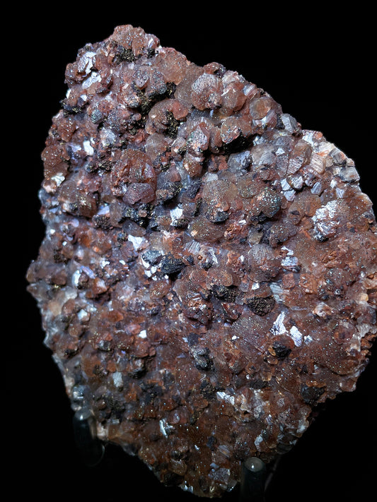 red calcite with pyrite specimen Hubei China