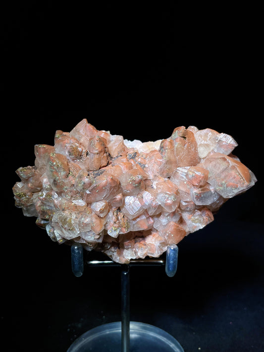 red calcite with pyrite specimen Hubei China