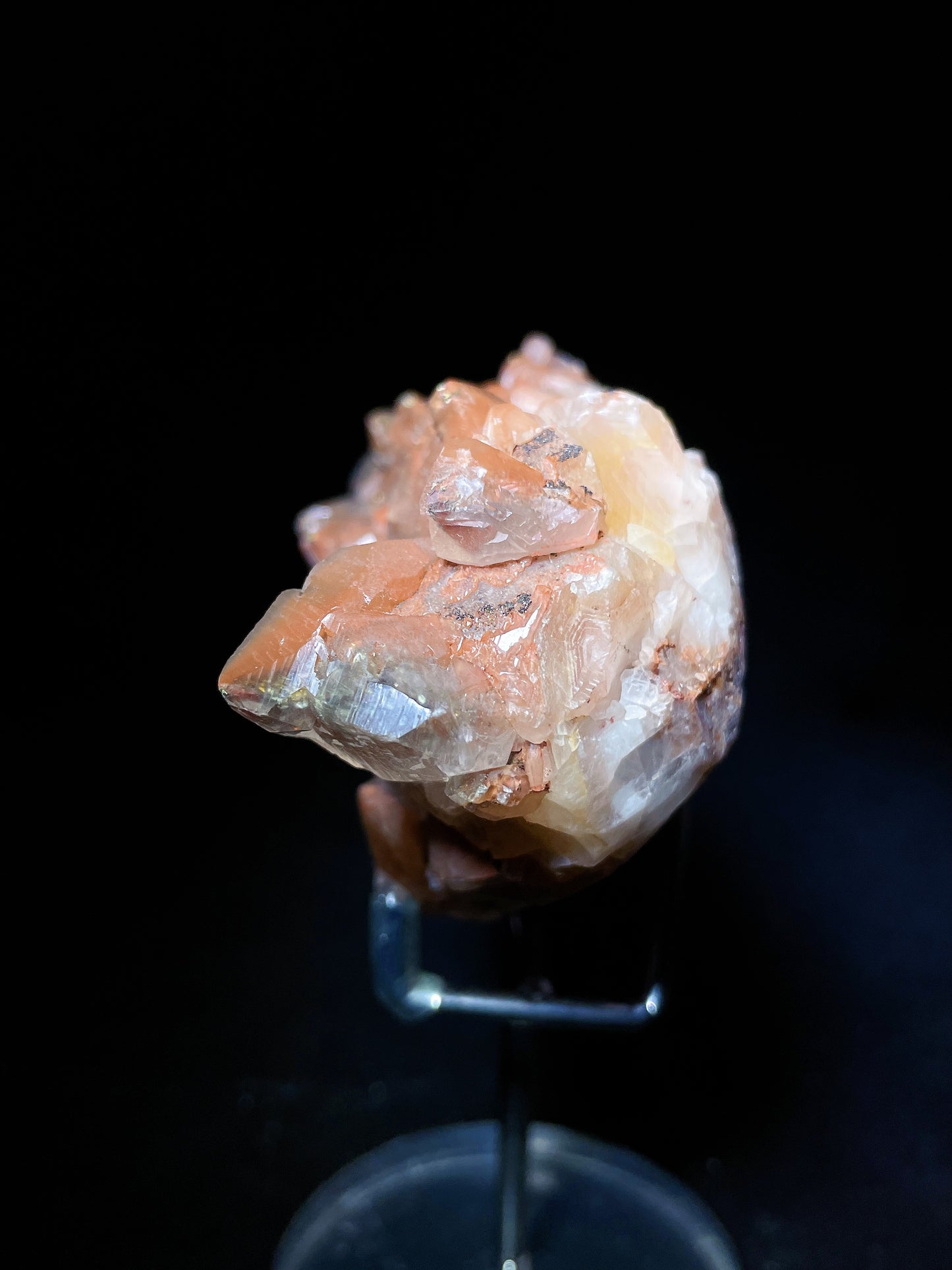 red calcite with pyrite specimen Hubei China