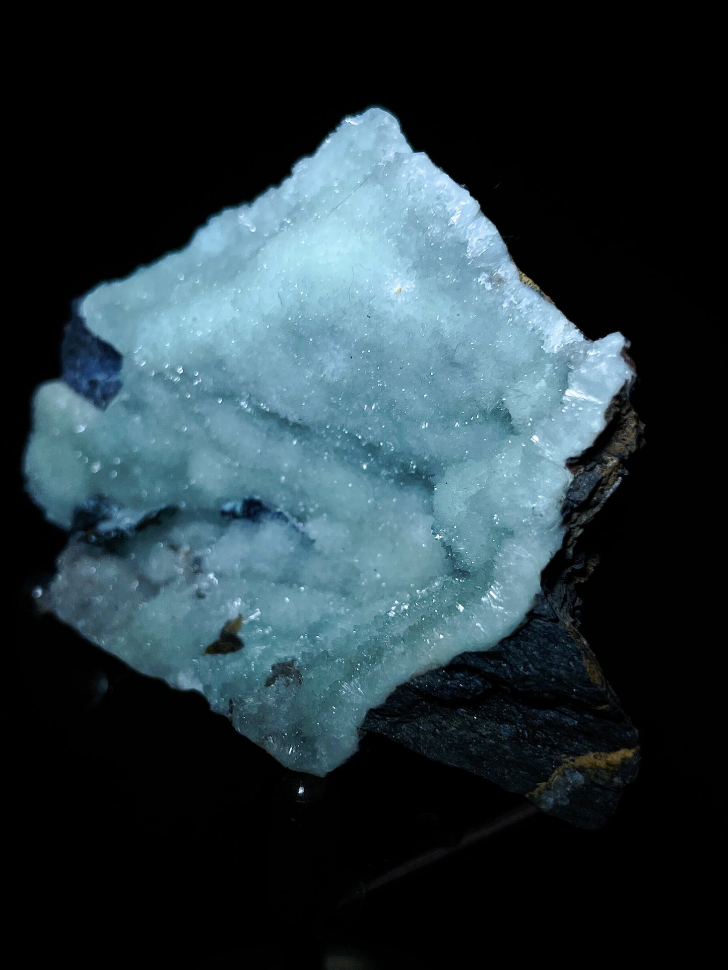 blue aragonite specimen Yunnan China