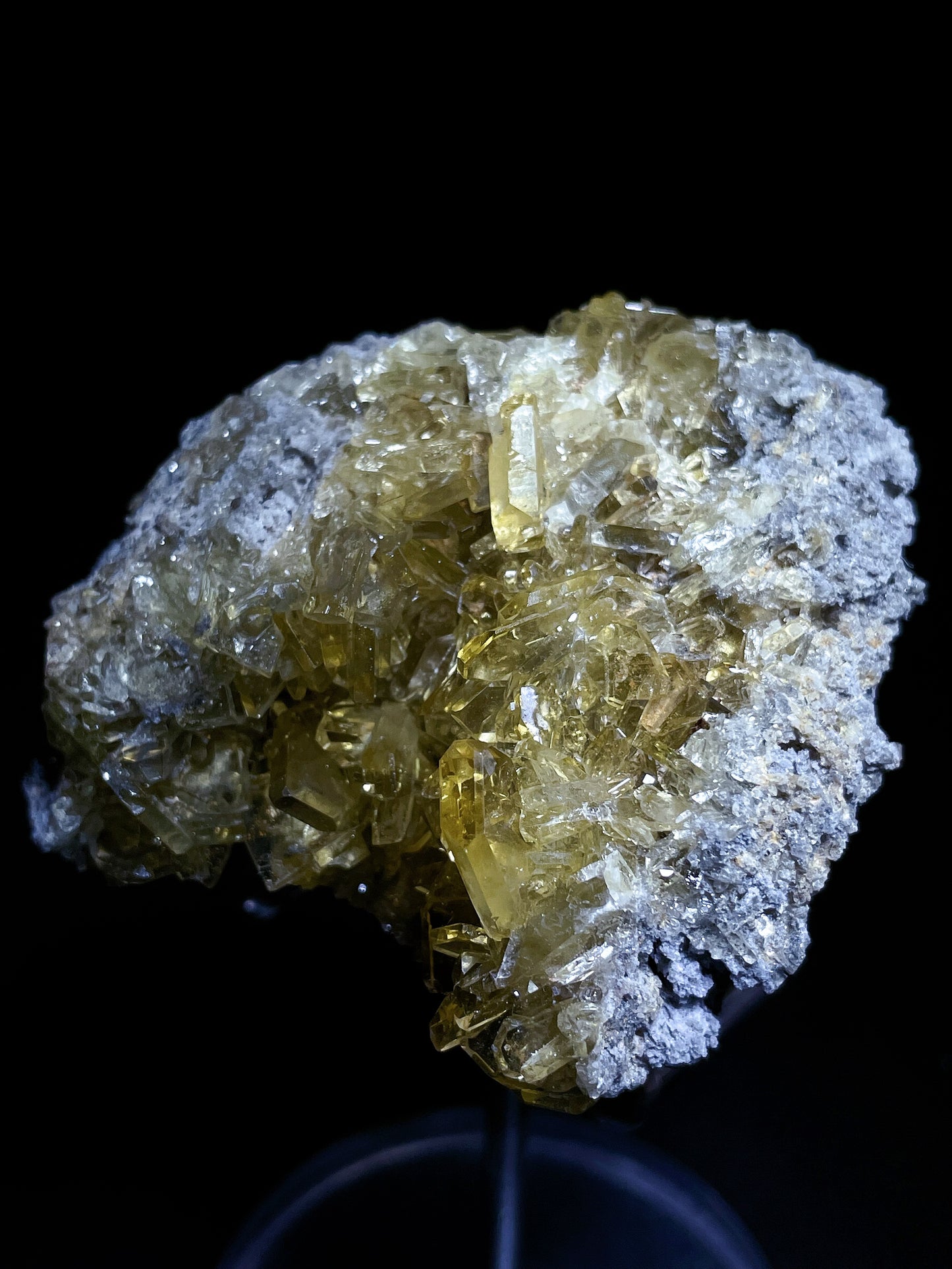 Gold barite specimen origin Henan China