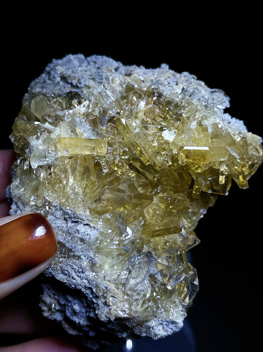 Gold barite specimen origin Henan China