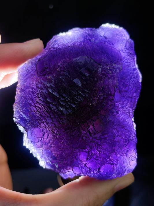 purple matrix fluorite specimen Zhejiang China