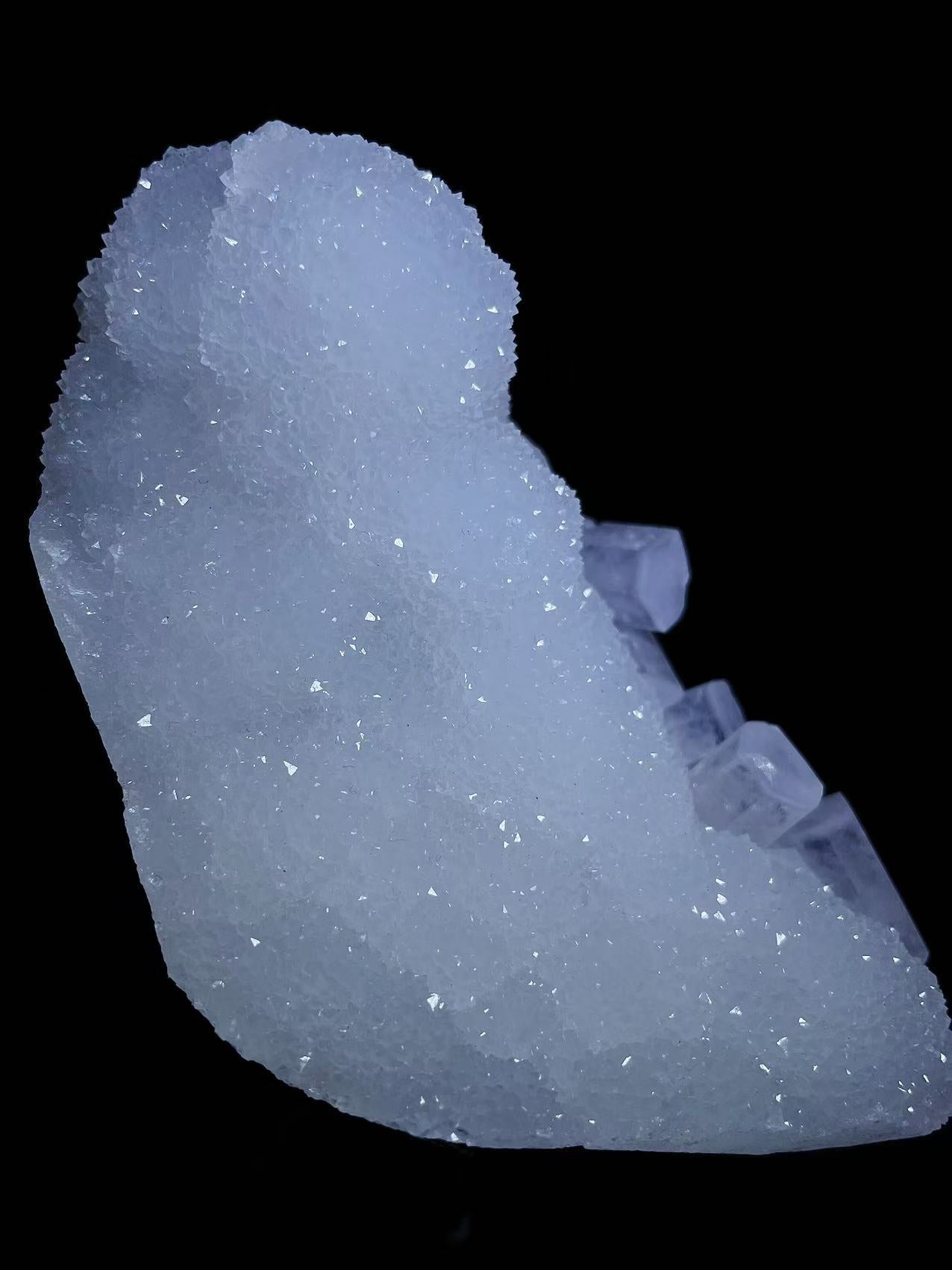 White quartz with calcite specimen origin Putian Fujian province China