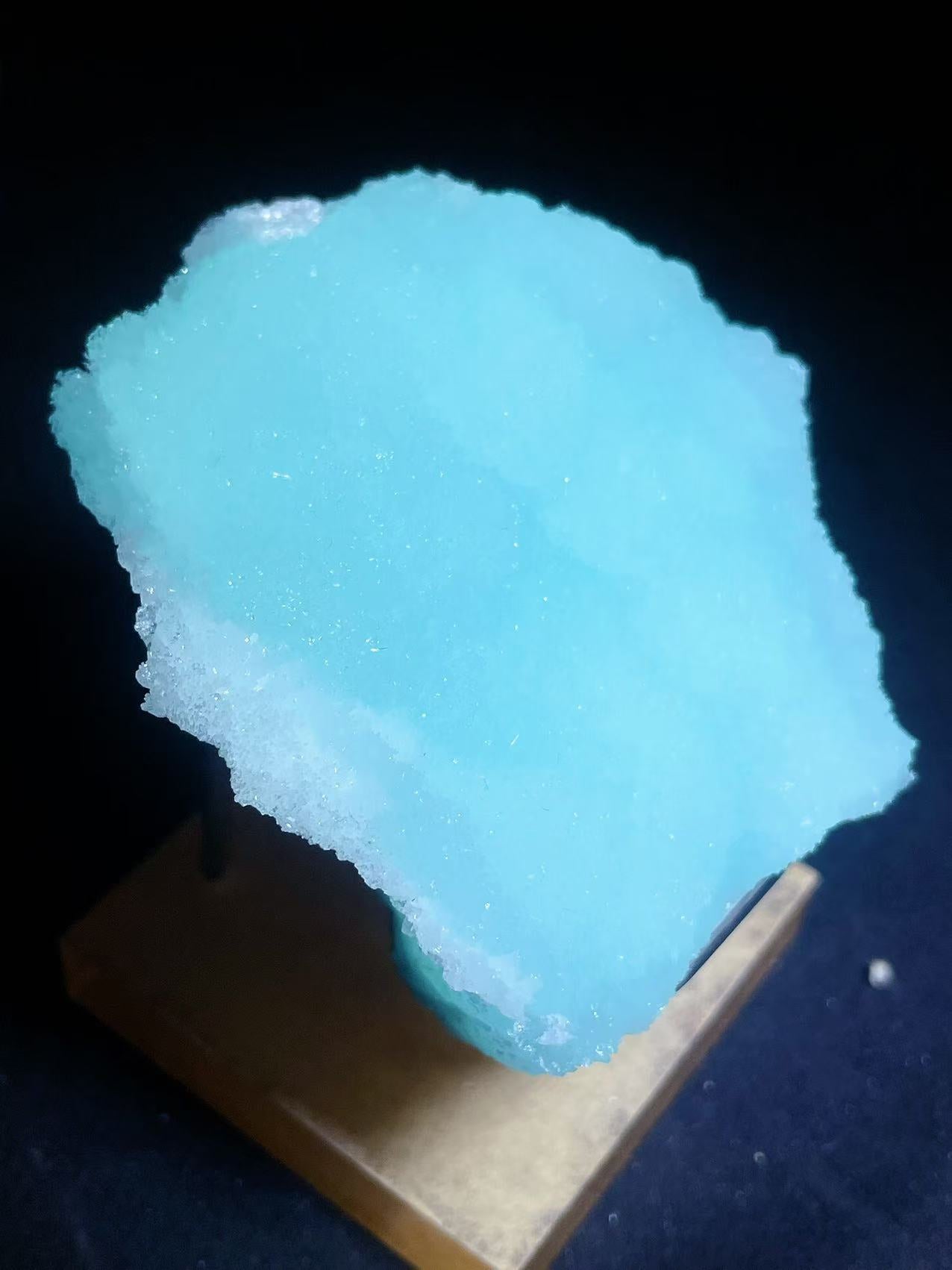 Blue aragonite specimen origin Yunnan China