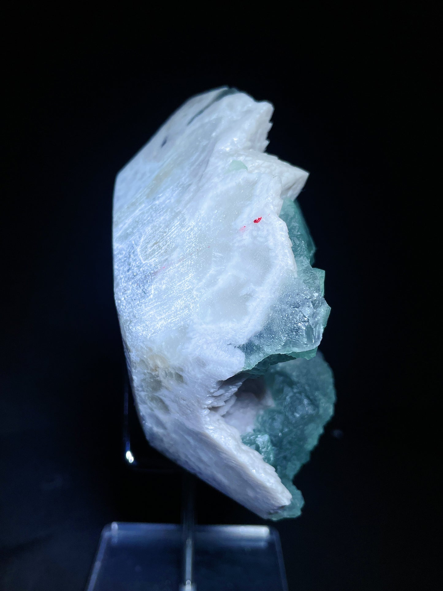 candle quartz with green fluorite specimen Inner Mongolia