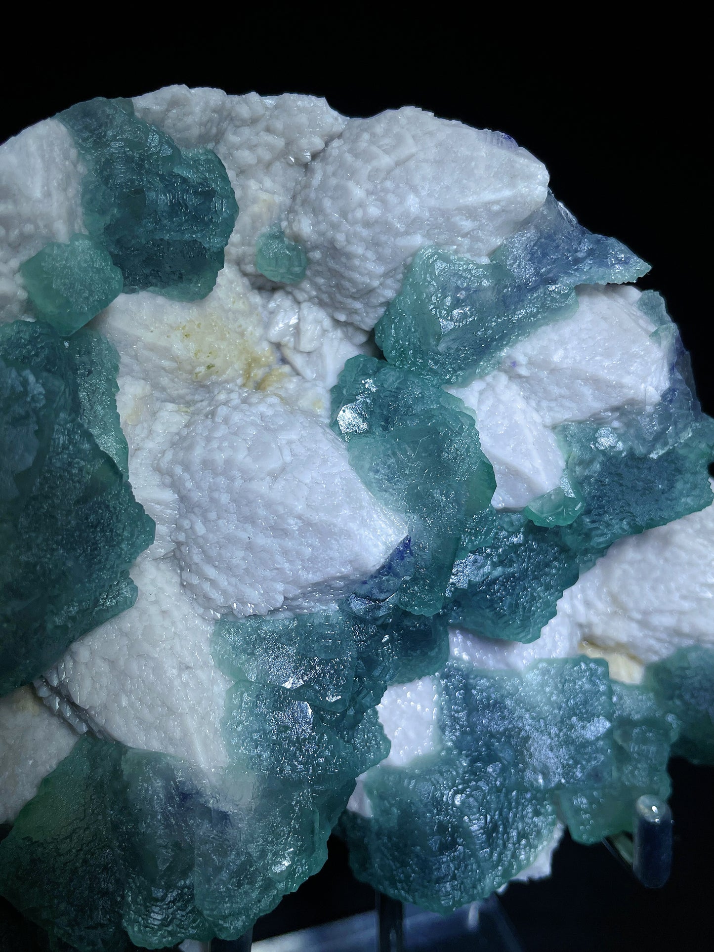 candle quartz with green fluorite specimen Inner Mongolia