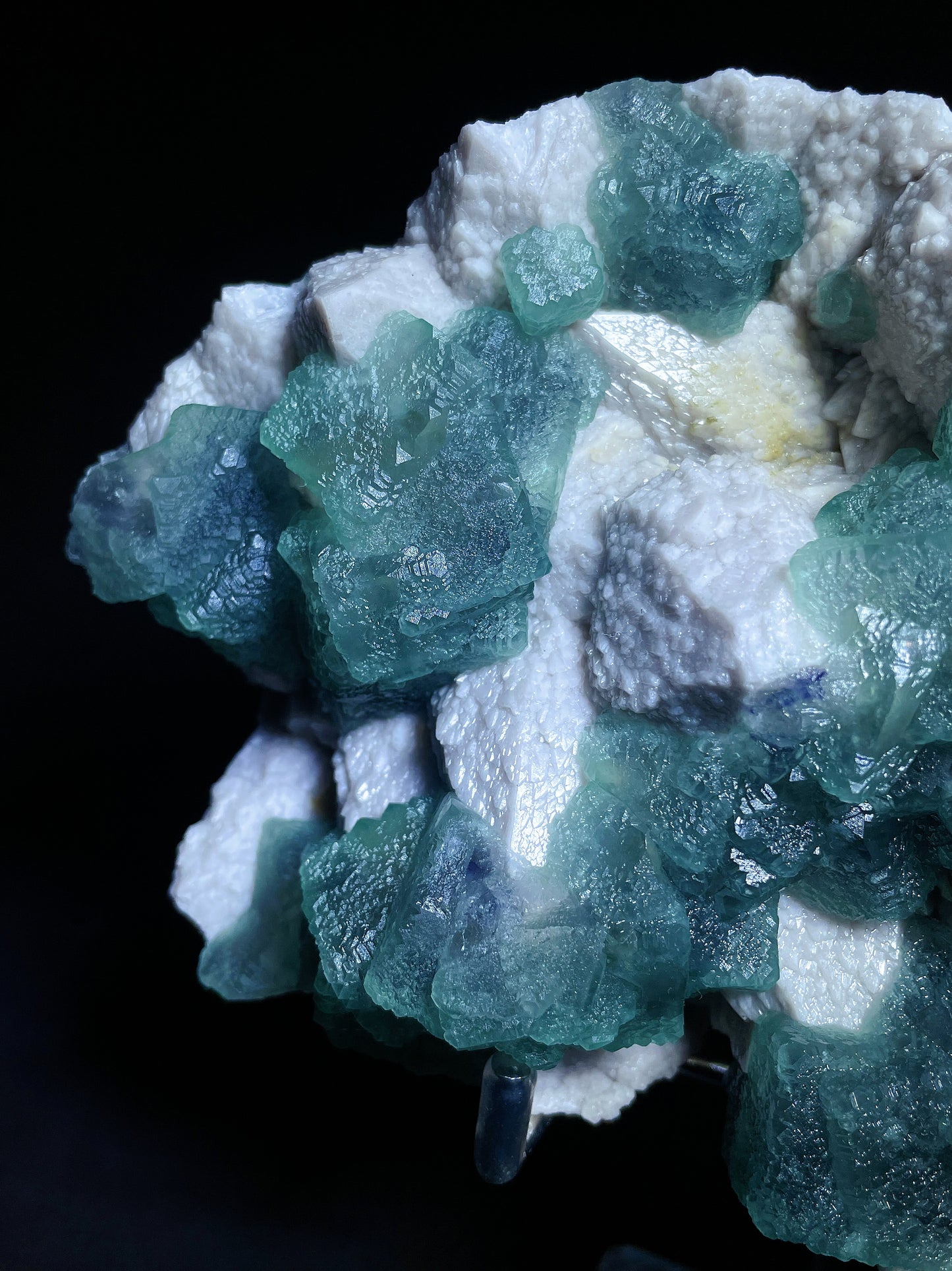 candle quartz with green fluorite specimen Inner Mongolia