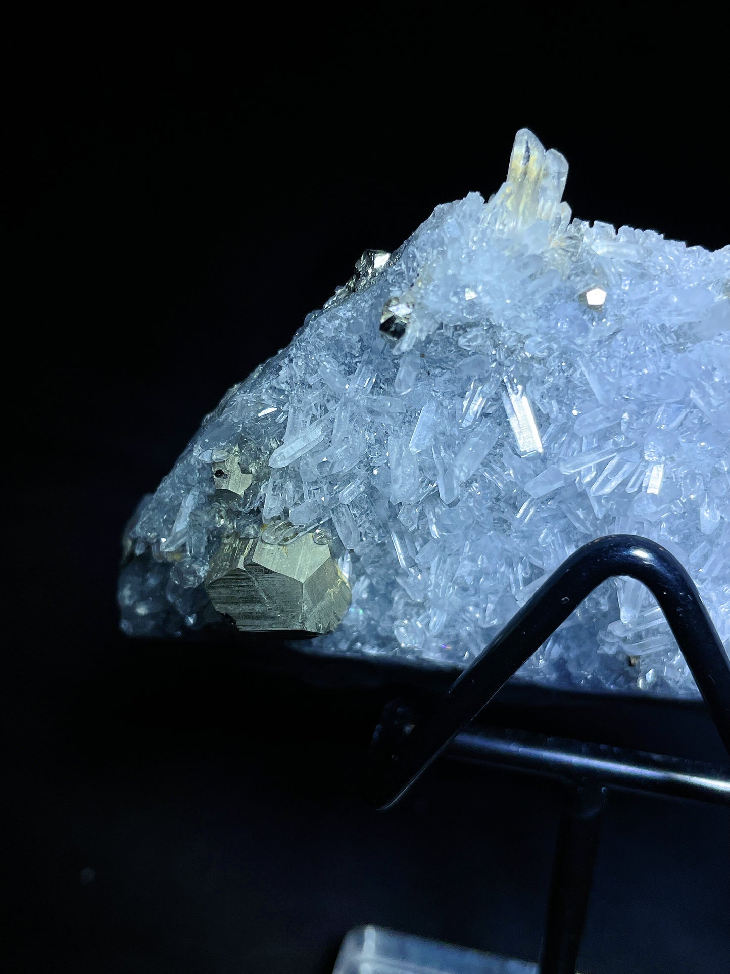 Indonesia pyrite with quartz specimen