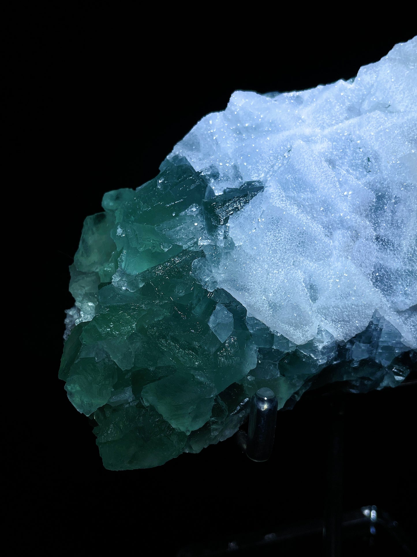 sugar quartz with green fluorite specimen Fujian China