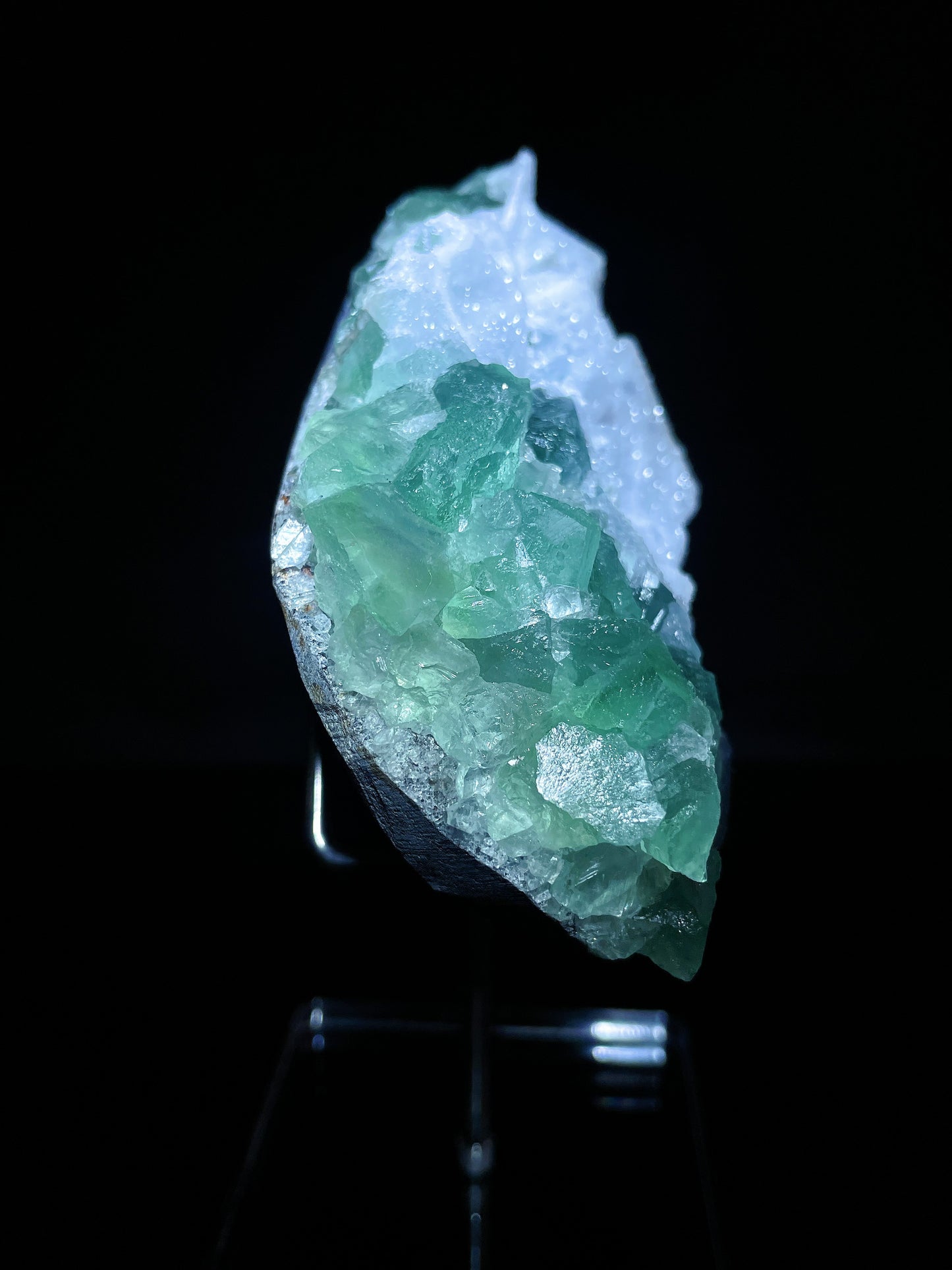 sugar quartz with green fluorite specimen Fujian China