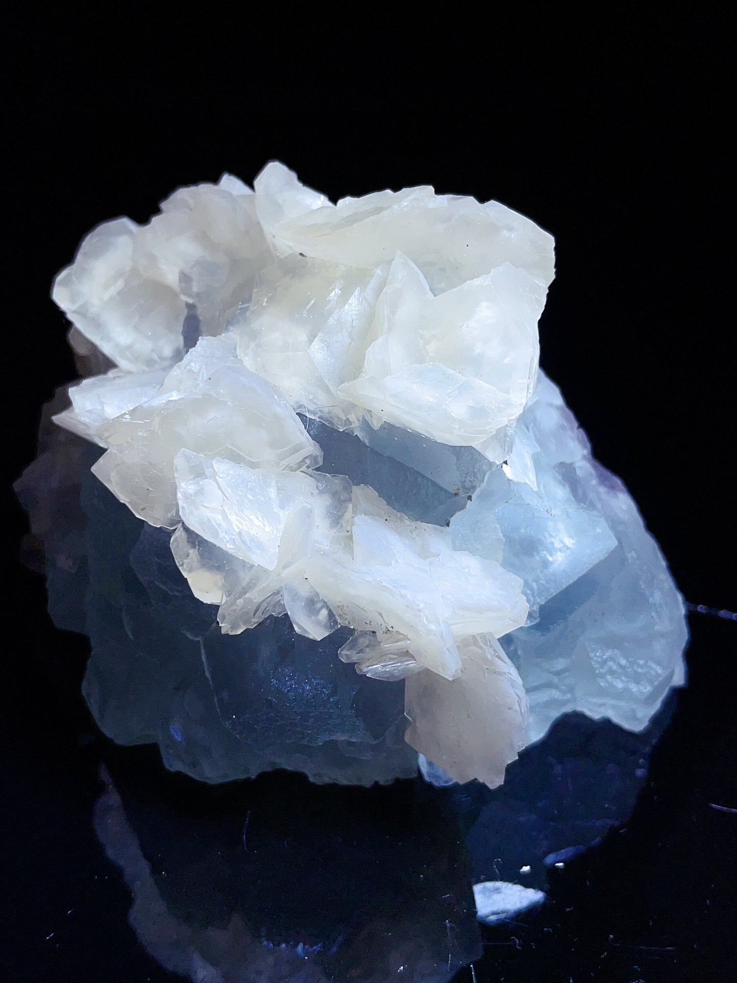 Hunan China fluorite with calcite specimen