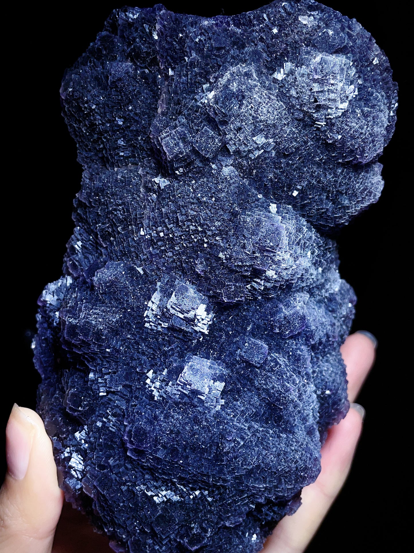 Zhejiang purple matric fluorite specimen