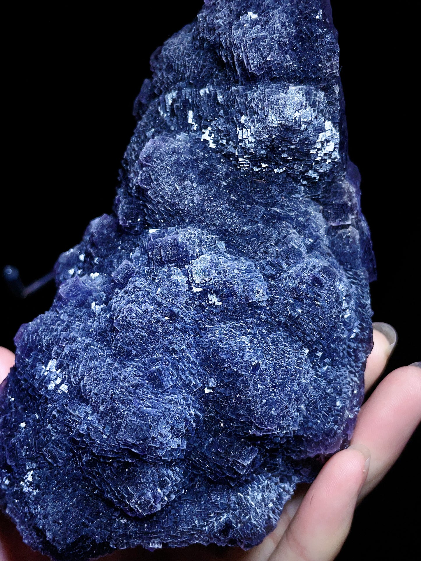 Zhejiang purple matric fluorite specimen