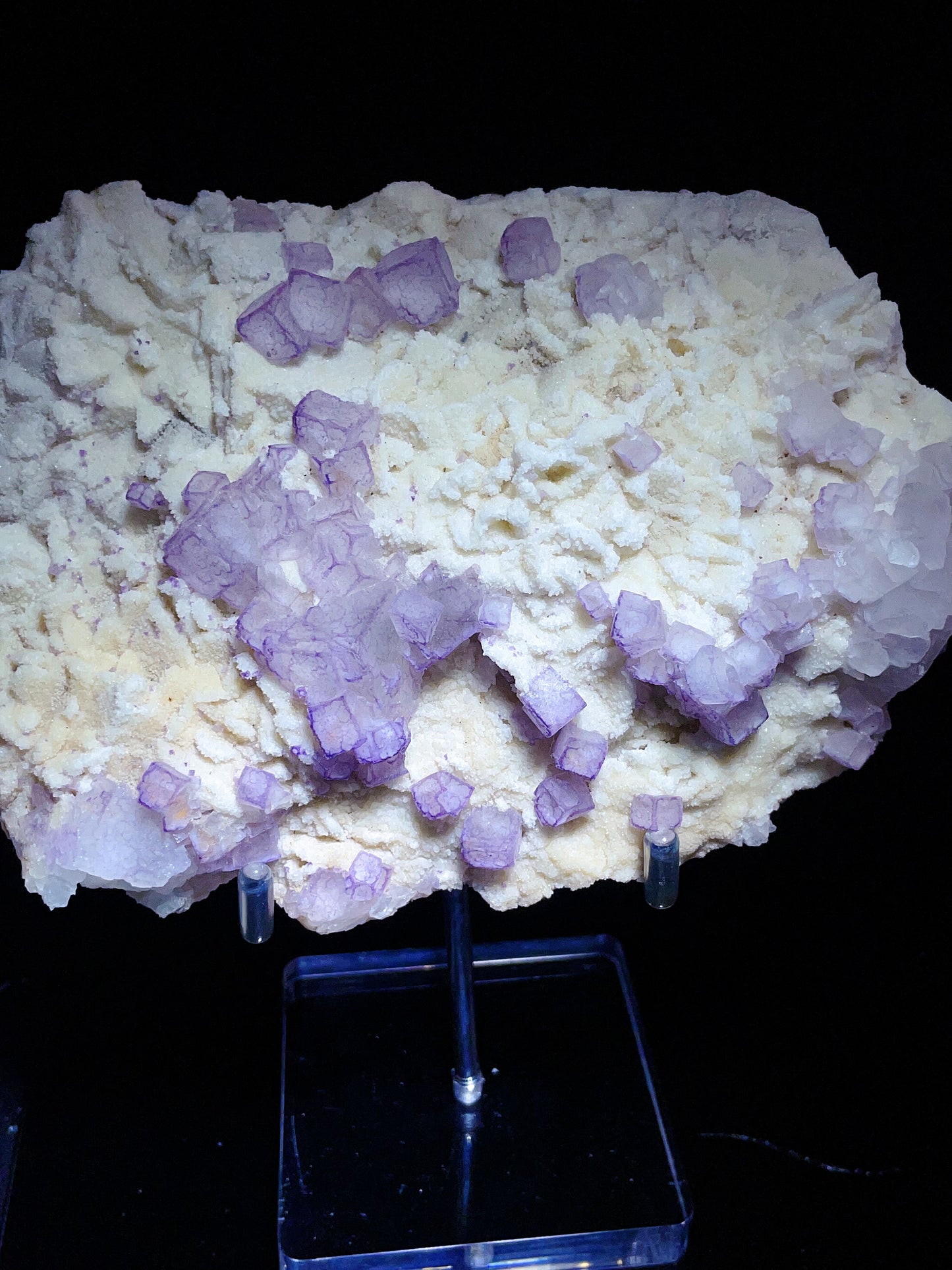 Guizhou China  purple boundary fluorite specimen