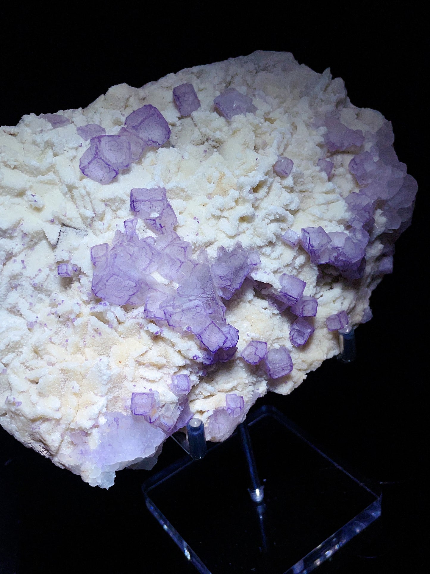 Guizhou China  purple boundary fluorite specimen