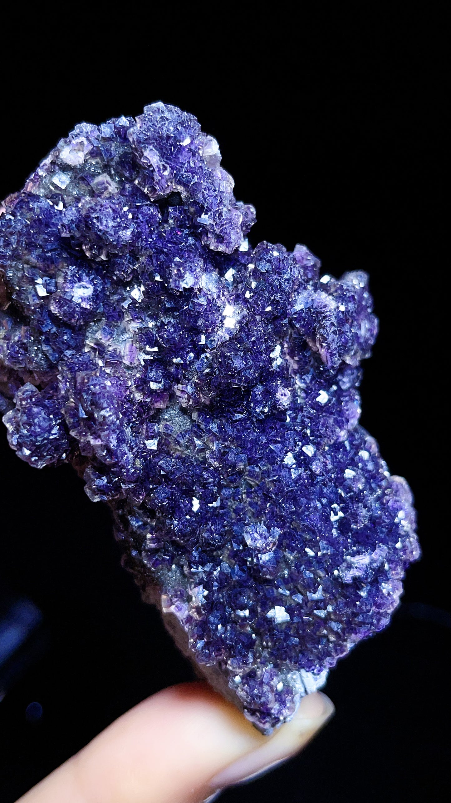Inner Mongolia sparkling purple fluorite specimen