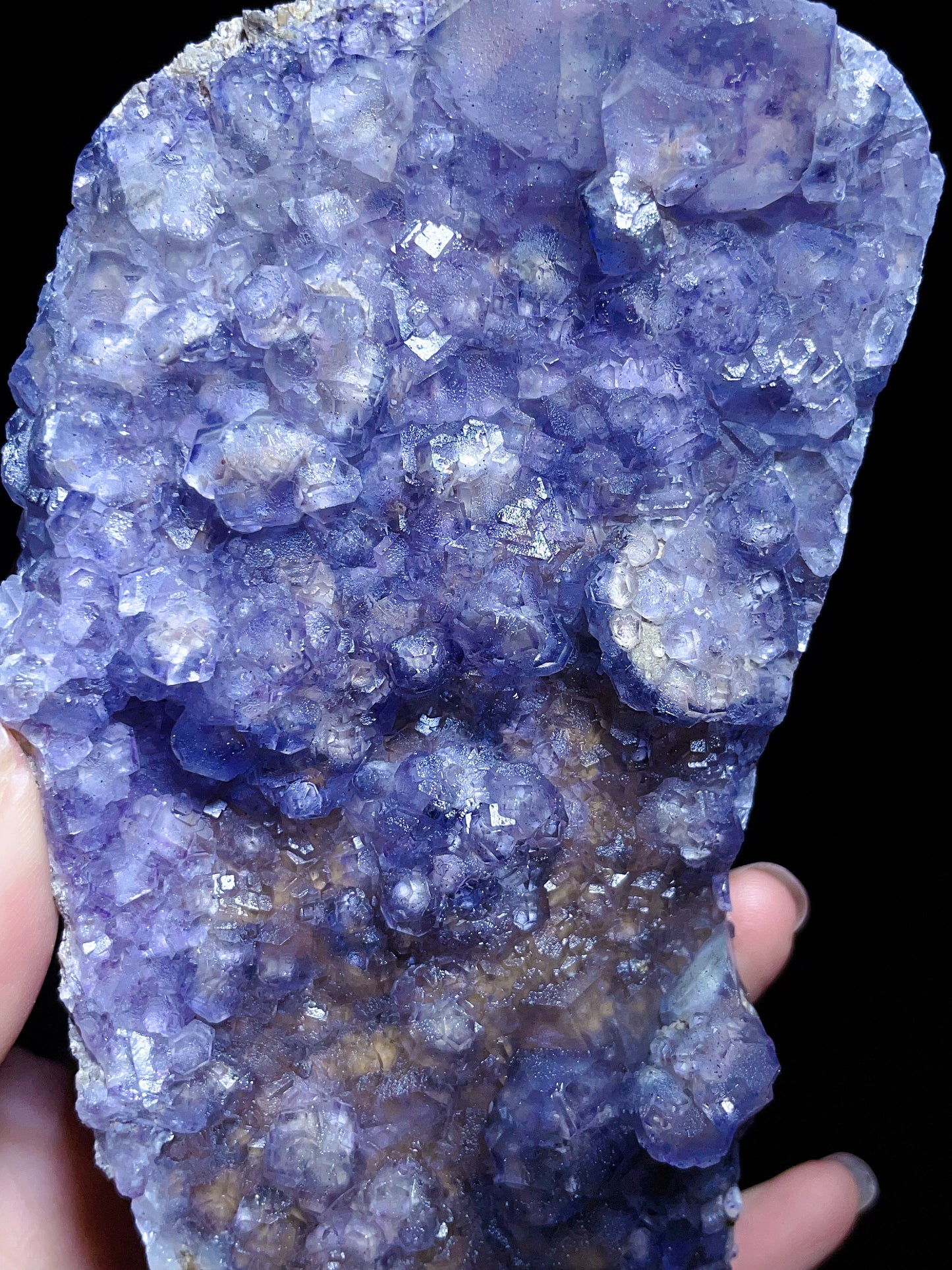 Hunan China purple fluorite pyrite specimen