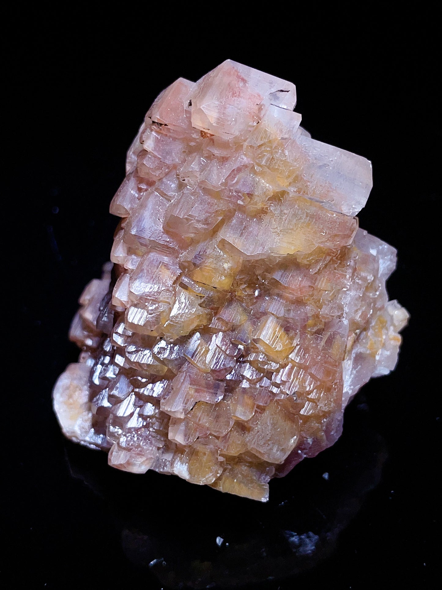 Hubei China golden calcite specimen