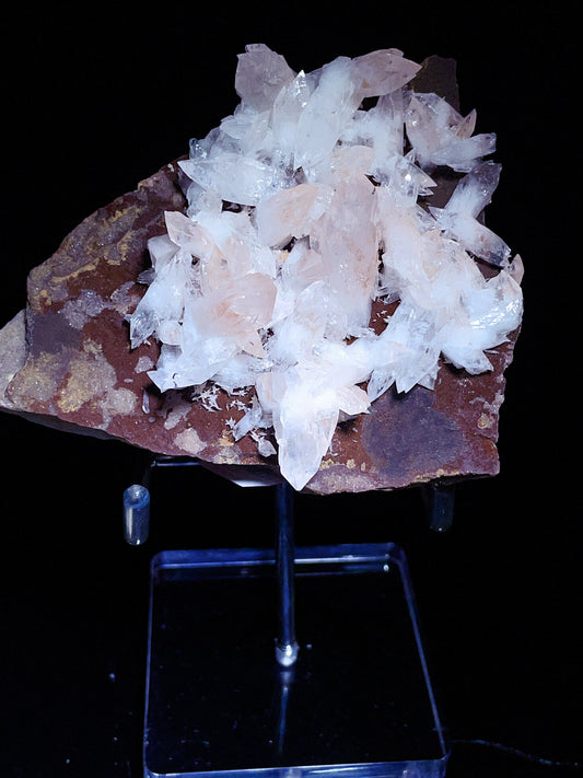 Hunan China pink forked tail calcite specimen