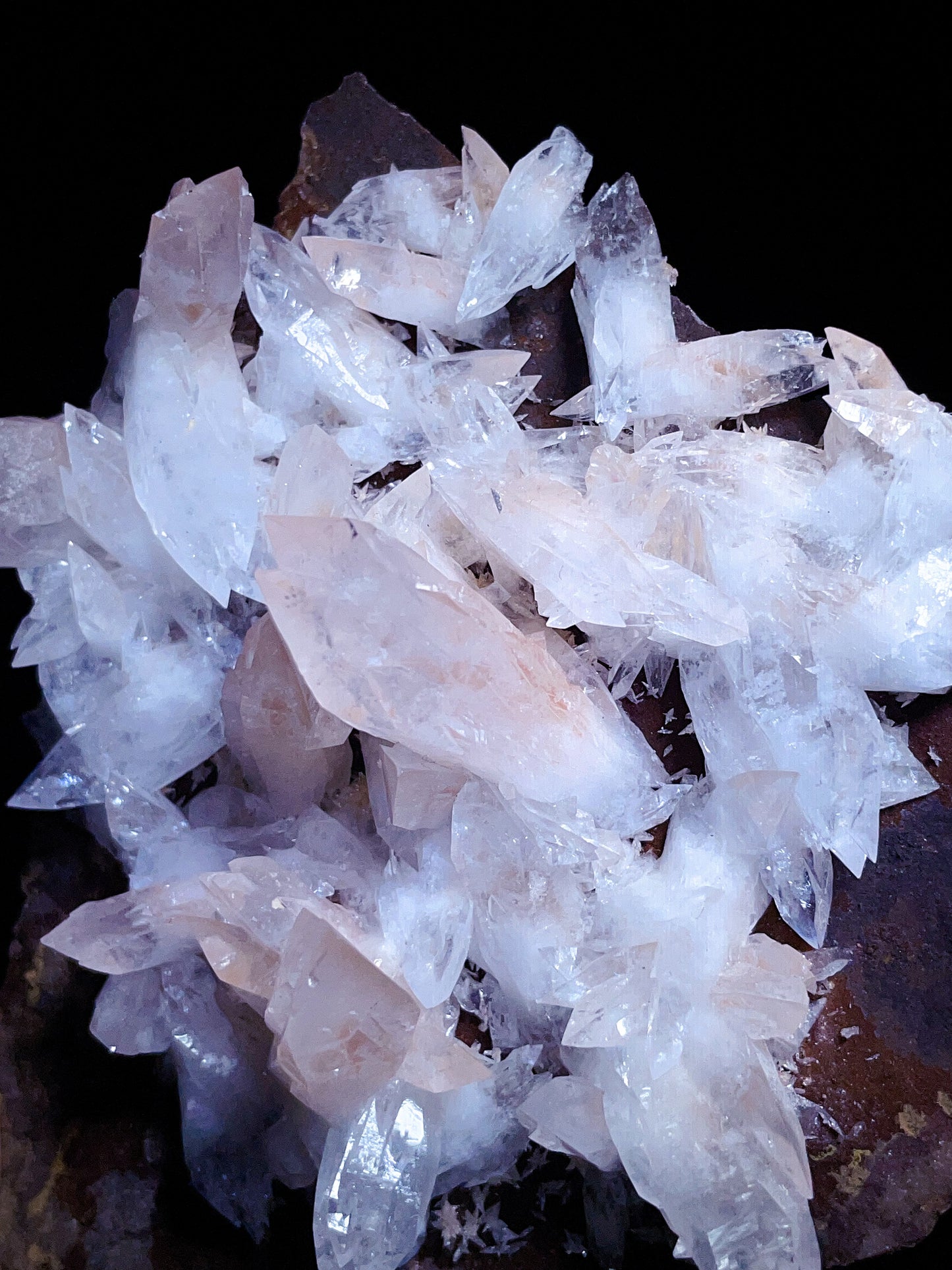 Hunan China pink forked tail calcite specimen