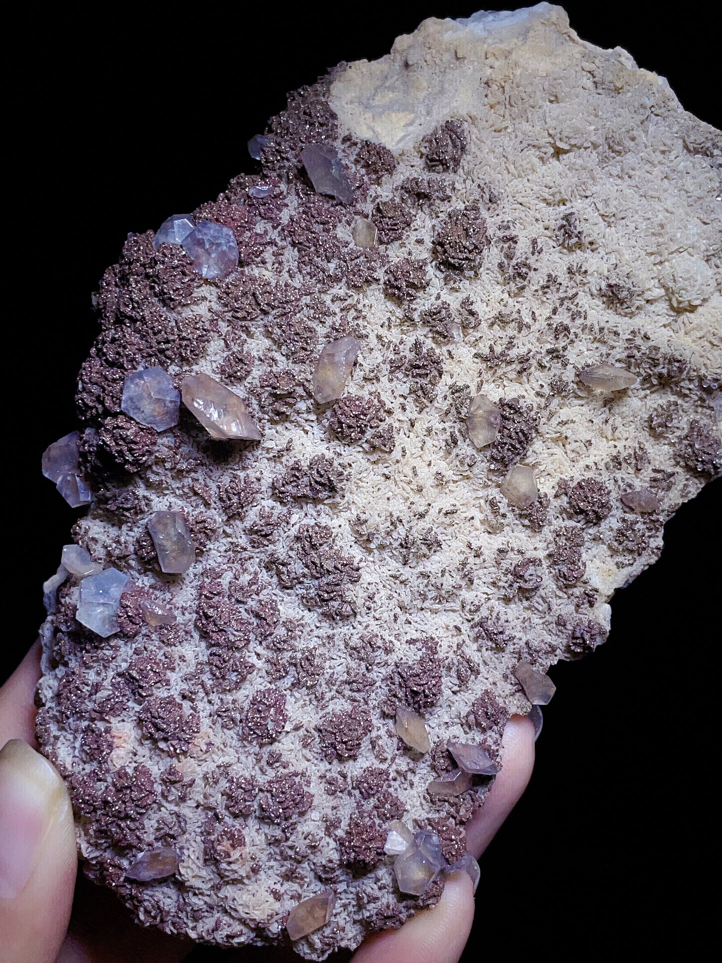 Hunan China calcite with pyrite specimen