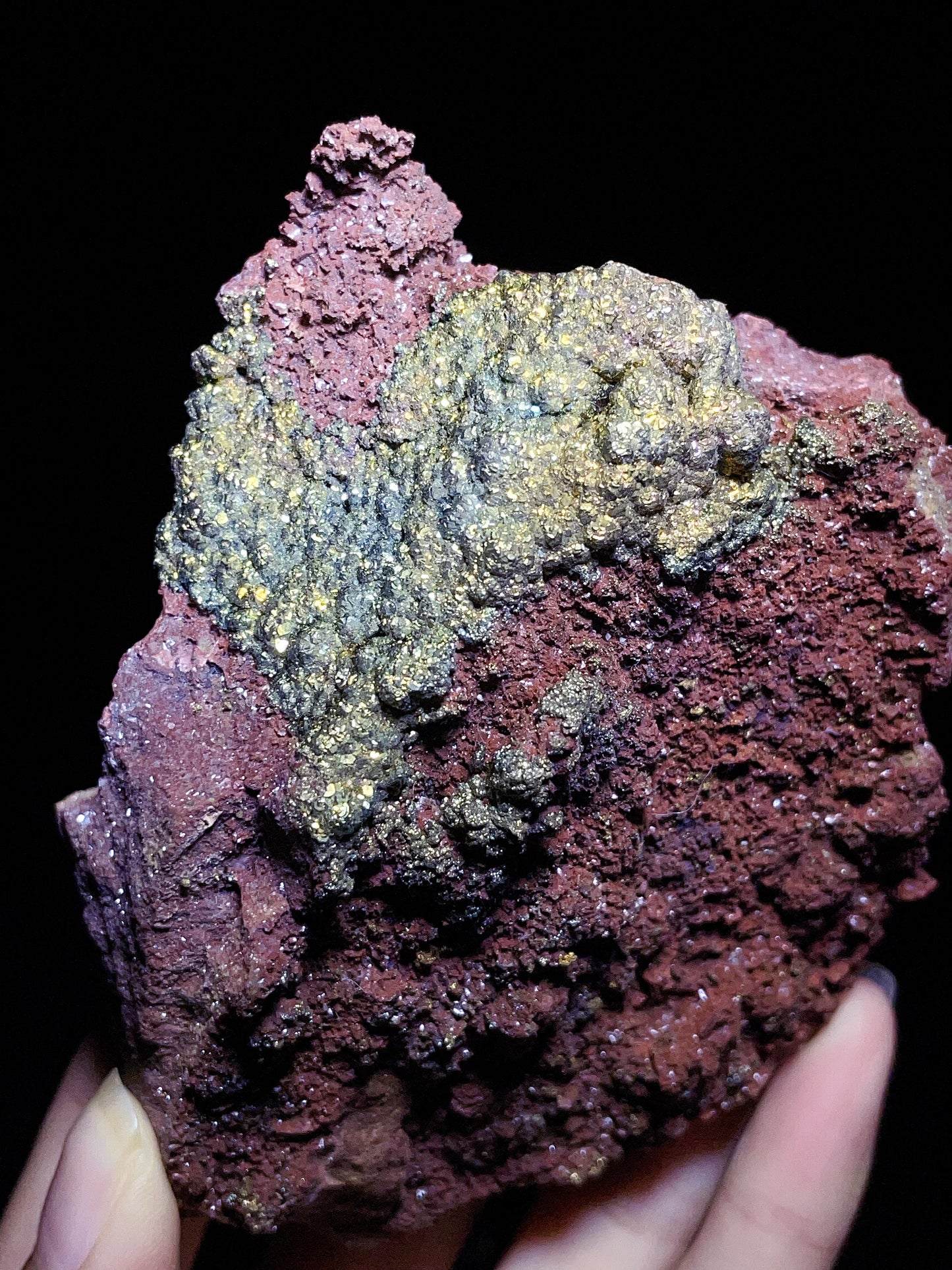 Rainbow pyrite specimen From Hubei China