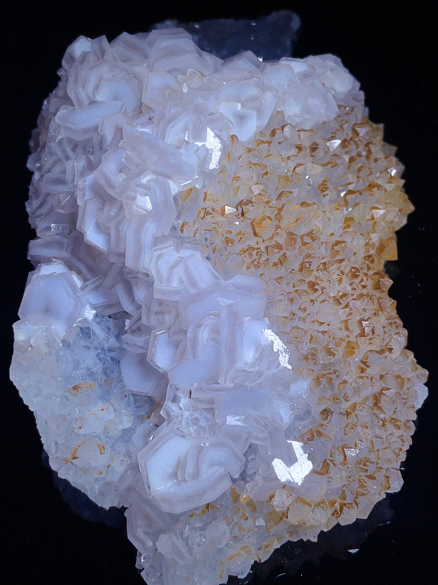 Fujian sandwich calcite with quartz specimen