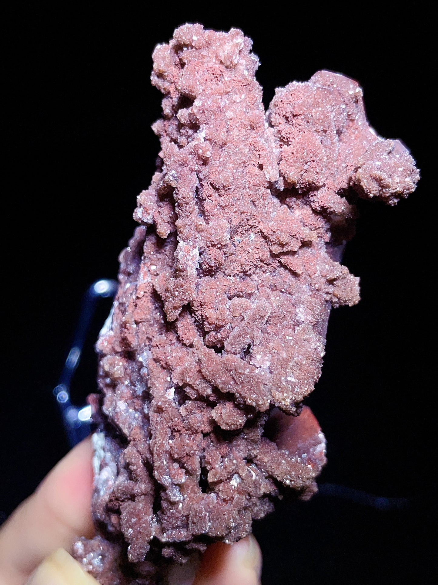 Guangxi China sugar red quartz specimen
